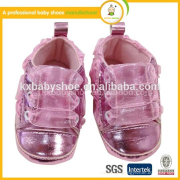 2015 moda venda quente rosa flor menina barato sapatos de bebê
